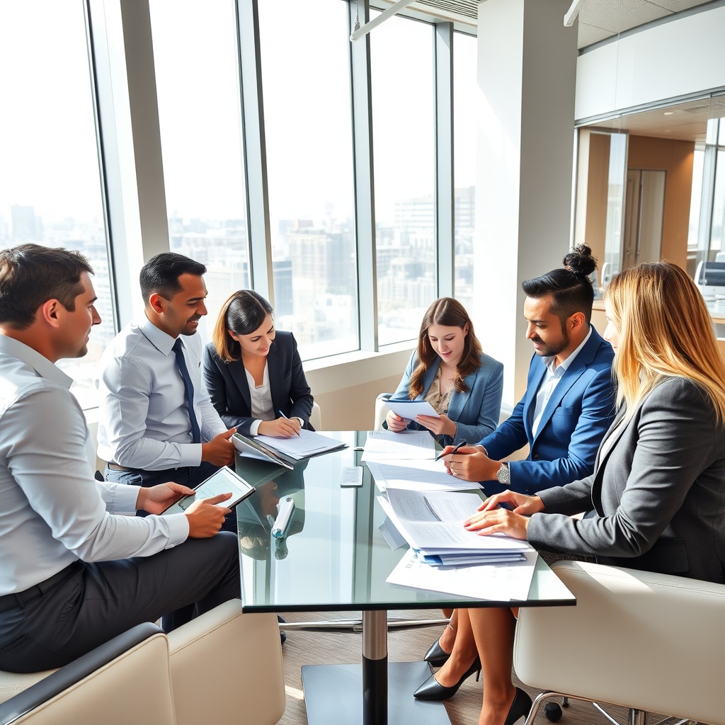 Imagen de profesionales trabajando juntos